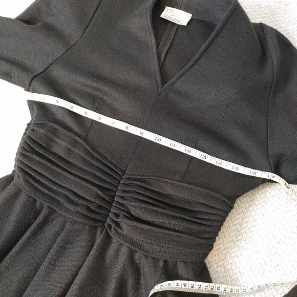 Vintage Dona Daphne wool peplum dress size 6 - Picture 13 of 16
